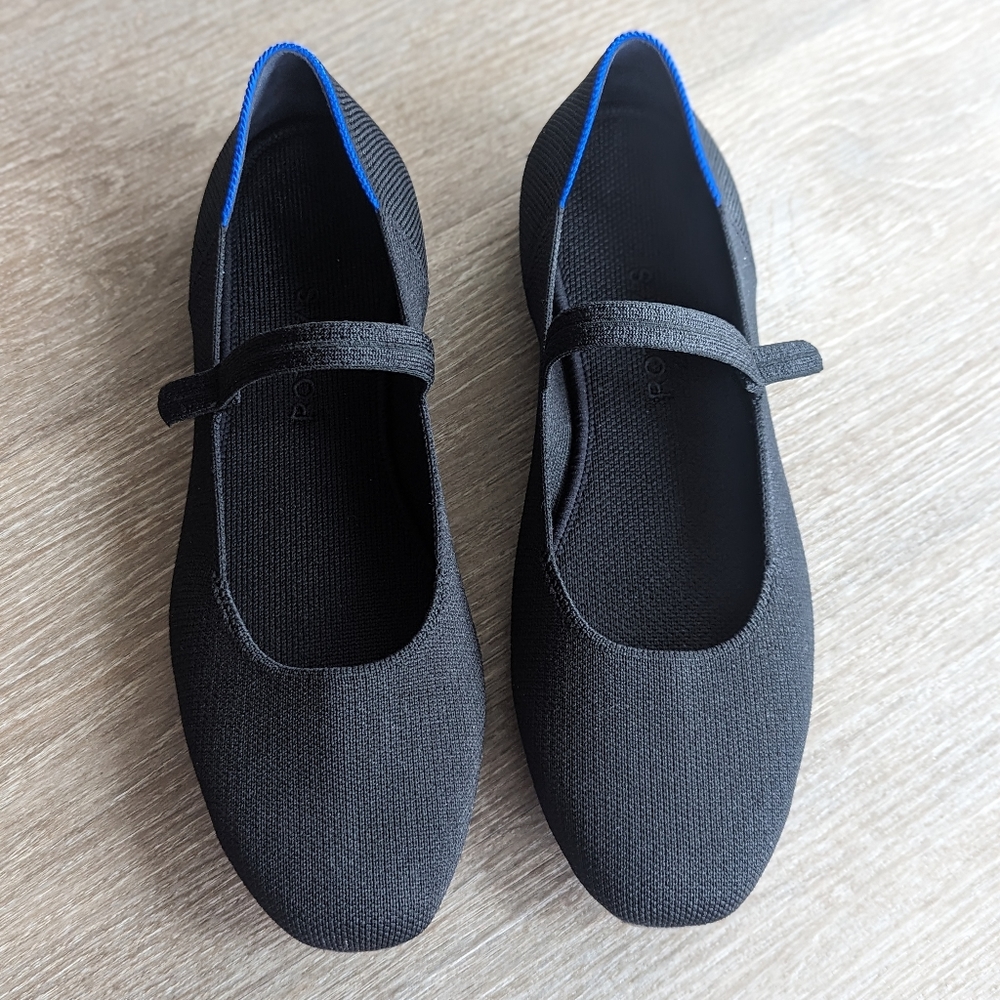 Rothy's 9.5 Black The Square Mary Jane Flats